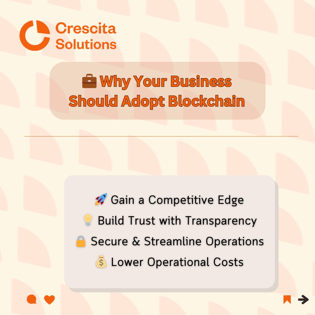 0x_DutchMan19's tweet image. Ever wondered how blockchain works and why businesses are adopting it? 🤔 Dive in and find out how this technology can benefit YOUR company! 💡🚀 #BlockchainBasics #Web3Solution #crescitaSolutions