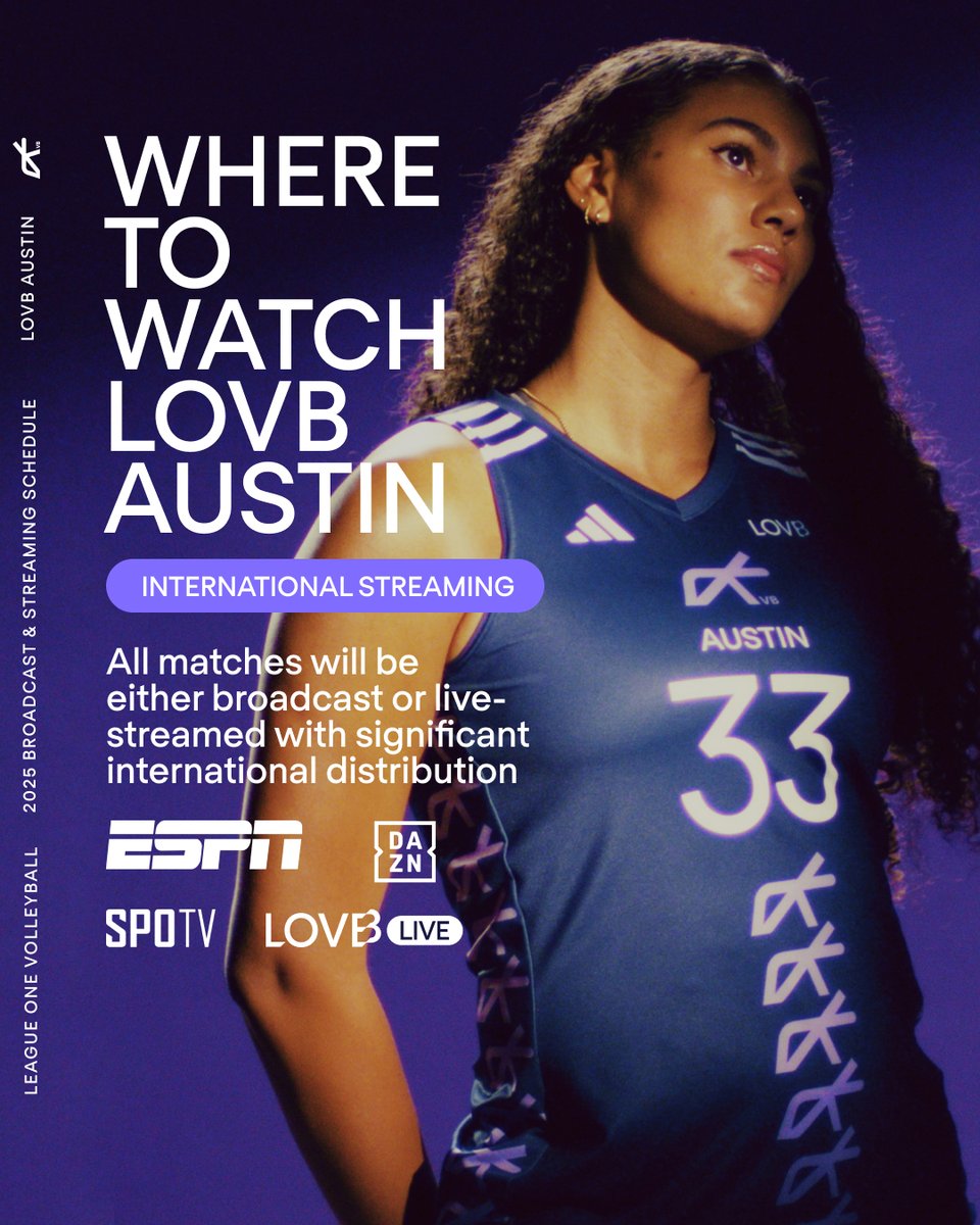 We already know you will be watching every single LOVB Austin match.  Now you know where we’ll be broadcast &amp; streaming. bit.ly/41tPck6 

#lovbatx