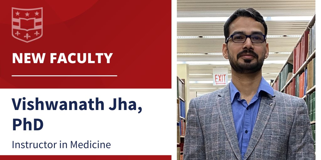 WashU Medicine Department of Medicine (@washudeptmed) on Twitter photo Please help us welcome Vishwanath Jha, MD who joins the Department of Medicine <a href="/WashUHematology/">WashU Medicine Division of Hematology</a> Division as an instructor.
Dr. Jha's key interests are specializing in hematology, focusing on thrombosis and platelet activation.
Link to learn more> l8r.it/3ubt Please help us welcome Vishwanath Jha, MD who joins the Department of Medicine <a href="/WashUHematology/">WashU Medicine Division of Hematology</a> Division as an instructor.
Dr. Jha's key interests are specializing in hematology, focusing on thrombosis and platelet activation.
Link to learn more> l8r.it/3ubt