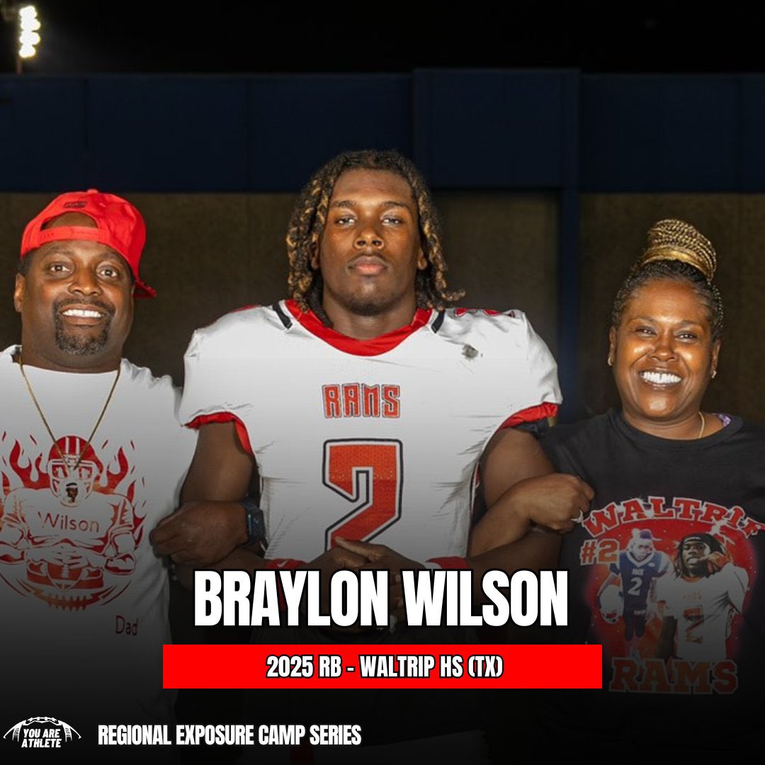 Braylon Wilson (@braylonwayne702) on Twitter photo I am thankful to be acknowledged for the regional exposure camp series
<a href="/youareathlete/">You Are Athlete</a> @shockdoctor @roadtohouston <a href="/CoachBrown1914/">Kevin Brown</a> <a href="/WaltripHSFB/">Waltrip HS Football</a> <a href="/kris_oneal/">Kris O'Neal</a> I am thankful to be acknowledged for the regional exposure camp series
<a href="/youareathlete/">You Are Athlete</a> @shockdoctor @roadtohouston <a href="/CoachBrown1914/">Kevin Brown</a> <a href="/WaltripHSFB/">Waltrip HS Football</a> <a href="/kris_oneal/">Kris O'Neal</a>