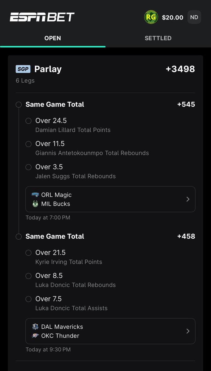 NateDecenzi's tweet photo. Doing a couple 6 Leg #NBA parlays tonight 

$10>$349 https://t.co/xXbKZohv6E