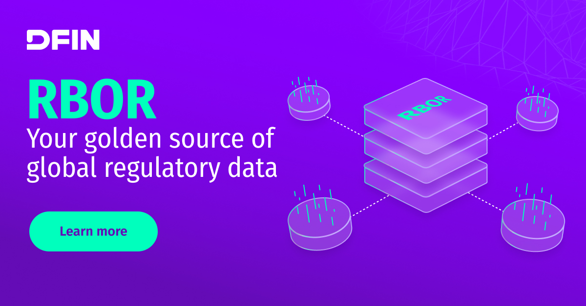 DFINSolutions's tweet image. Building your Regulatory Book of Record (RBOR) with DFIN gives you the confidence that all of your global regulatory data and investment reporting meet industry standards, keeping you compliant, now and in the future.

Learn more: dfinsolutions.co/3CSstUL

#rbor #regulatorydata