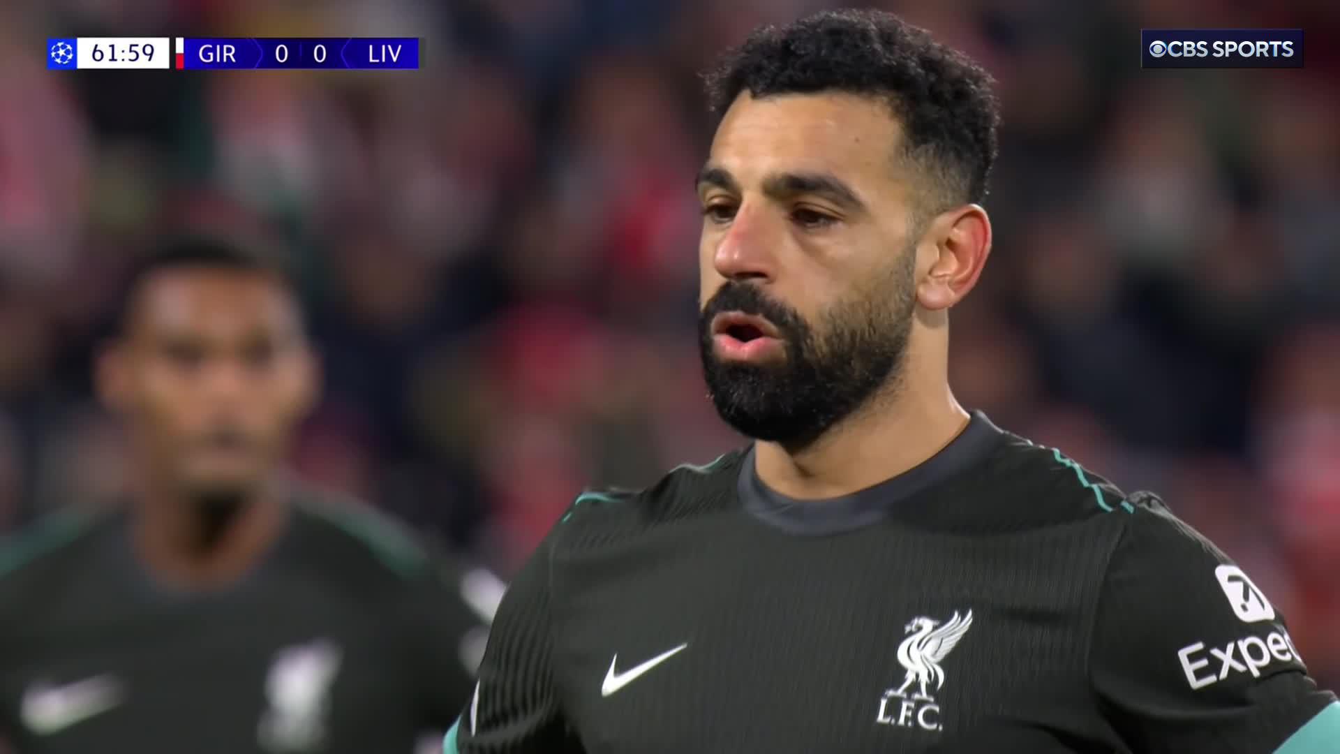 Mo Salah with his 50th #UCL goal to break the deadlock in Spain 🎯