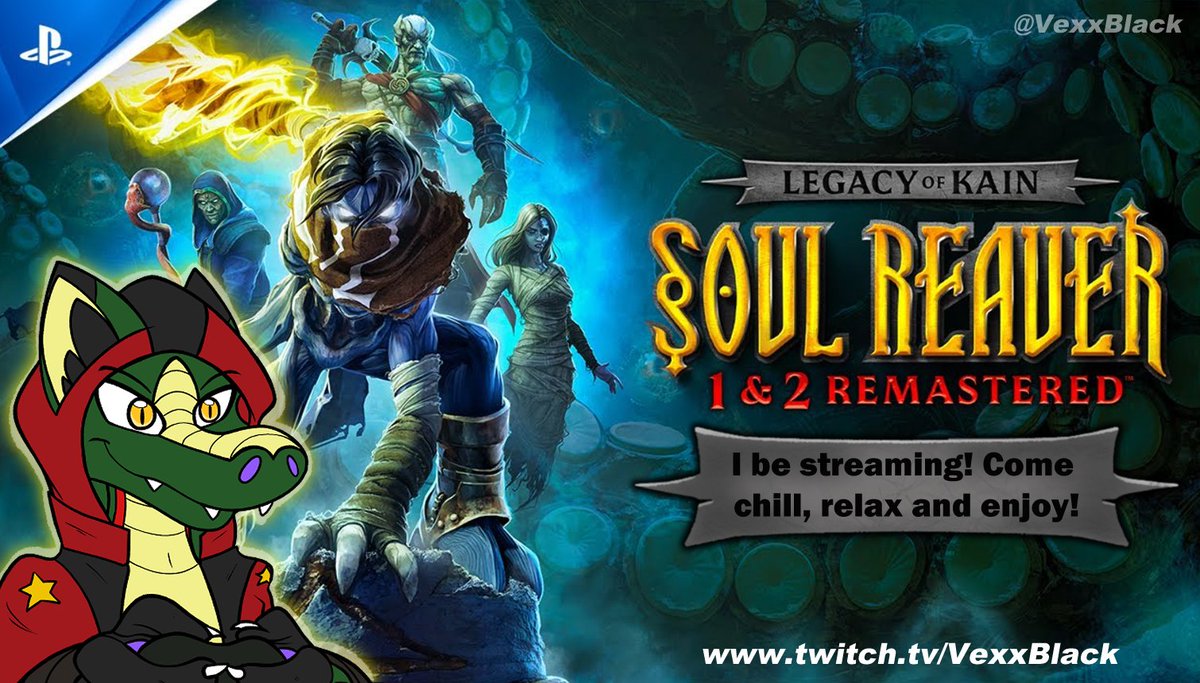 GAMING STREAM~ 

Nosgoth becons, and I return to this classical game to explore the Raziel's story from greatness to revenge in this Remaster of Soul Reaver! Come check it out with me~ 💚⭐️

twitch.tv/vexxblack