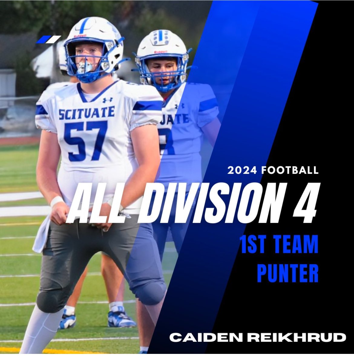 CoachDamon44's tweet photo. Congratulations to Caiden Relkhrud. Only a sophmore, for the 2nd time, Caiden has been named All Division 4 First Team as a Punter. https://t.co/Uc86KgCOGK
