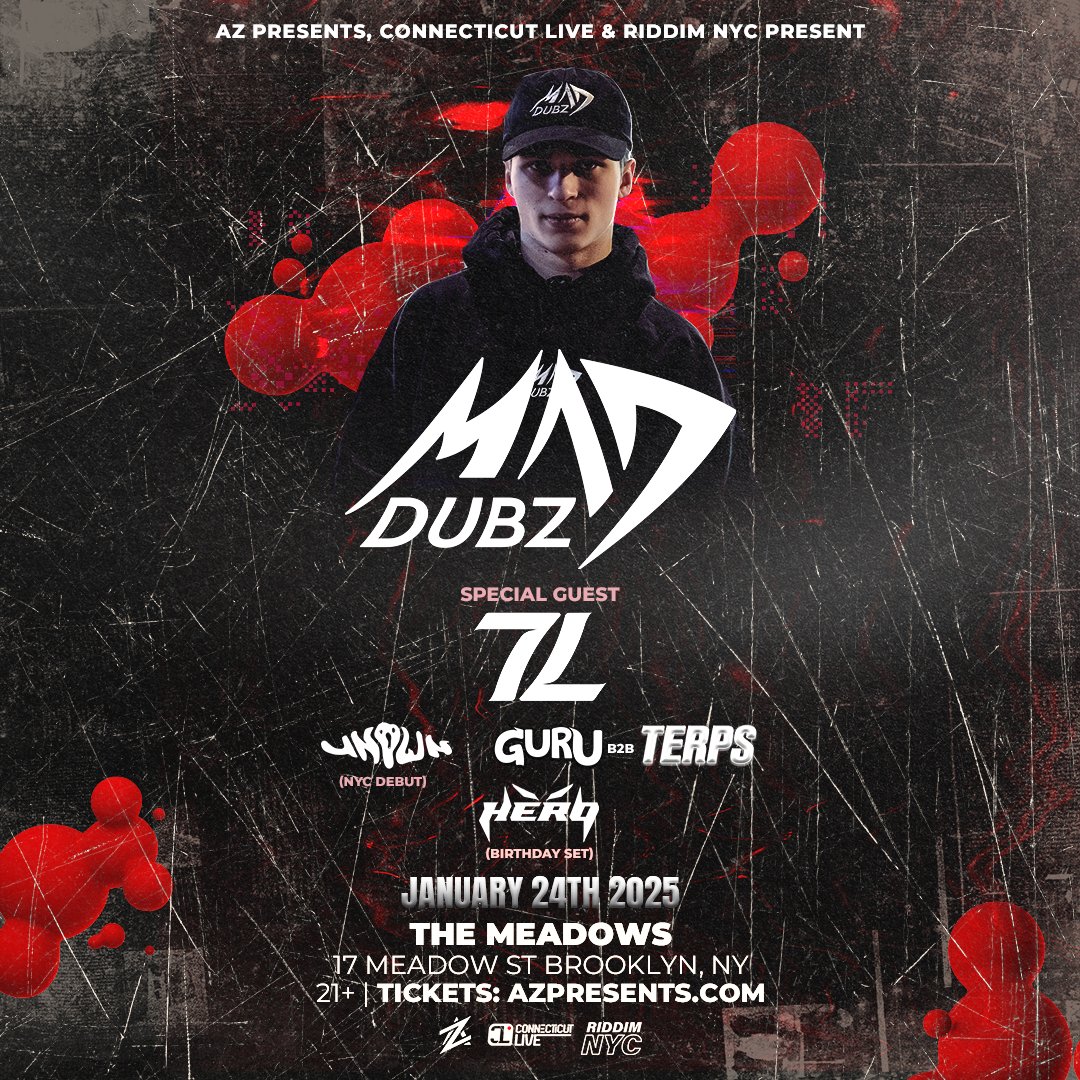 riddimnyc's tweet image. @Mad_Dubz FIRST HEADLINE IN NYC😡🚨 

WITH SPECIAL GUEST @7dubz_ 

SUPPORT FROM @gurudubz_og @TerpsD &amp;amp; @herodub 

GRAB YOUR TICKETS NOW🫵🏼

dice.fm/event/67562455…