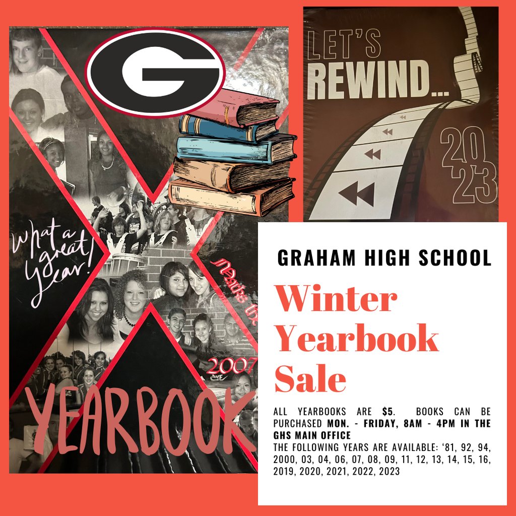 GHS Alumni. How about giving the gift of memories this holiday season. GHS Yearbooks will be on sale beginning Wed. (12/11) until Friday (12/20). Stop by the Main Office between 8 AM and 4 PM to purchase your yearbook.
