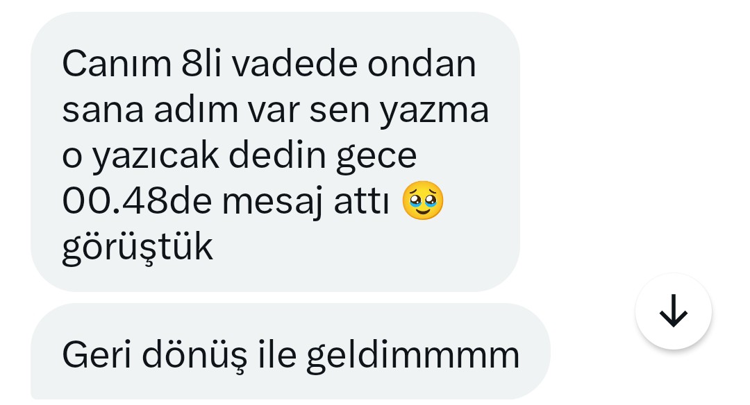 Geri dönüş memnuniyeti 🌼