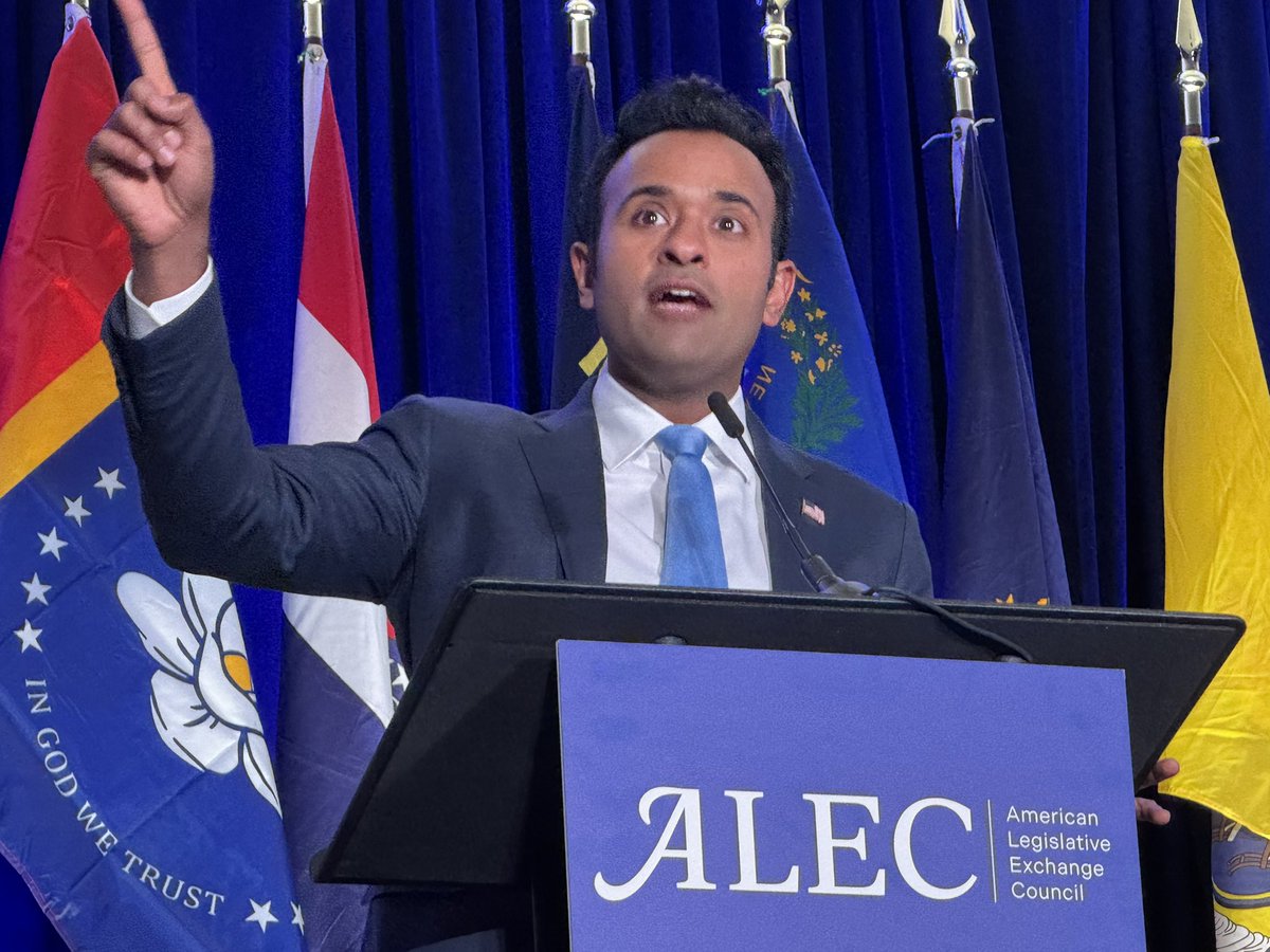 ALEC_states's tweet photo. Federalism is the key to actually safely and soundly shutting down the overexpansive federal government.~@VivekGRamaswamy at the ALEC 2024 States & Nation Policy Summit
https://t.co/s0JWrPAEL3
#SNPS #DC #ALEC24 https://t.co/v6mBOFgbDZ