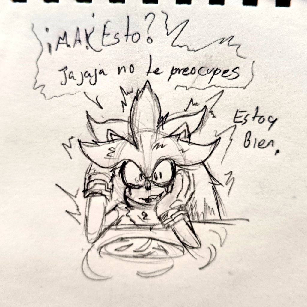 MACHAPEROW's tweet photo. "Im Fine"
Unos dibujos inspirados en una anécdota que ocurrió con una amiga en un momento sensible para mí. Espero les guste
#SonicTheHedgehog
#SilverTheHedgehog
#fanart #sketch
#LFTAngelo https://t.co/EmWriAv6cg