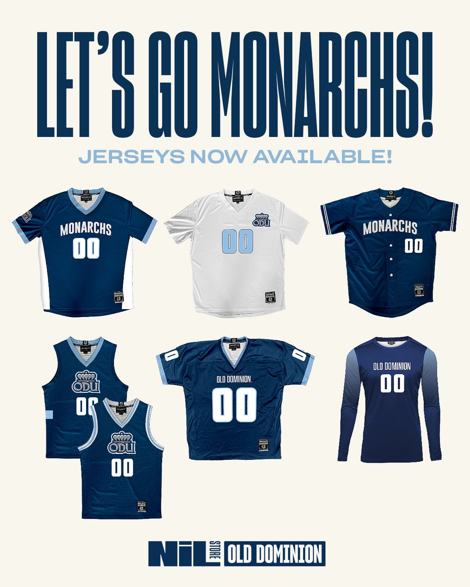 ODUNILStore's tweet image. Jerseys have arrived! 

Support your favorite @ODUSports athletes with officially licensed jerseys

Shop: nil.store/old-dominion