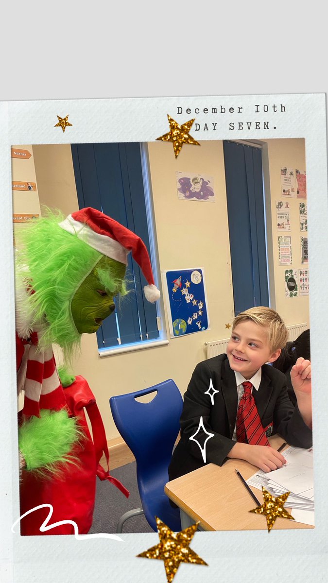 Day 6 of the Christmas timetable was S’more day with Mrs Griffith and Day 7 saw the arrival of the Grinch stealing everyone’s Christmas Cards