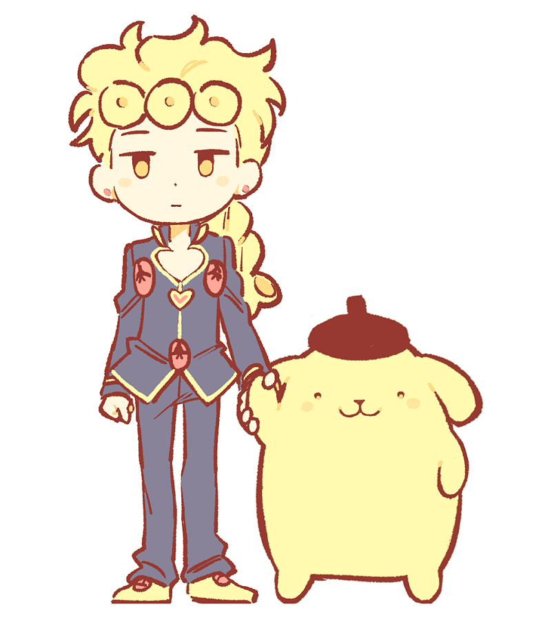 K0T0H1KA's tweet photo. Giorno and pompompurin friendship (real) https://t.co/TNYhZT23Hu