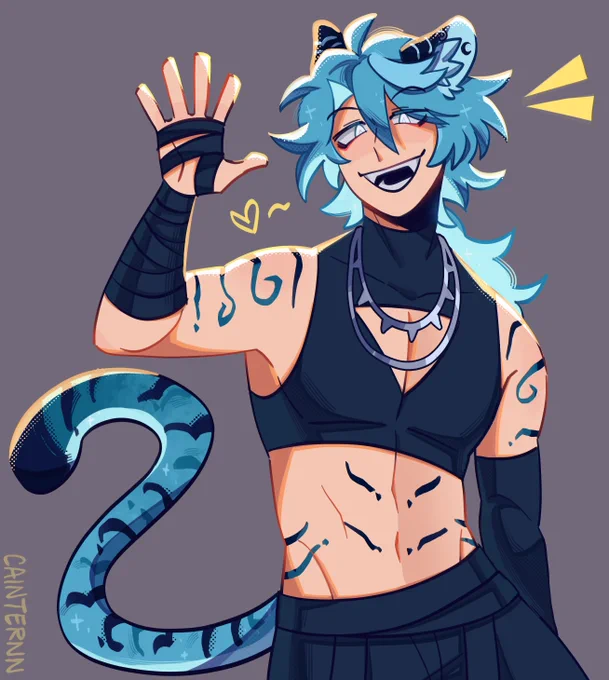 posting an art trade with @/aubeezz on here bc i really like how it turned out and ive been in an art drought 