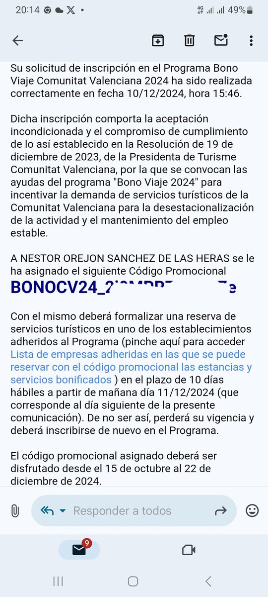 Hoy me reconocen el bono viaje de <a href="/GVAturisme/">GVA Turisme</a> pedido hace meses y dicen que tengo que disfrutarlo como muy tarde el 22 de diciembre. 12 días naturales para disfrutarlo y 10 hábiles para pedirlo. Esto vale para algo? Lo que viene siendo gestión del <a href="/ppcv/">Partido Popular Comunitat Valenciana</a>