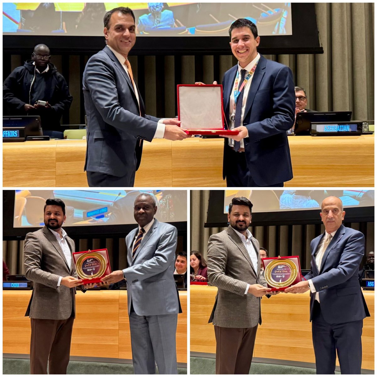 PakistanUN_NY's tweet photo. Shields were presented to the panelists at the conclusion of the event https://t.co/HgtnGkjJzJ
