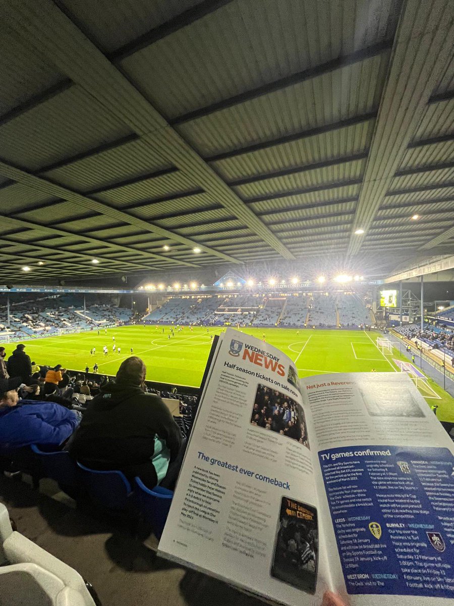 Thanks <a href="/swfc/">Sheffield Wednesday</a> for mentioning the book in tonight’s match programme 👍👍👍 Last few copies on sale 🚨🚨‘The Greatest Ever Comeback' - a great stocking filler if ever there was one🎄🎄🧑‍🎄🧑‍🎄 Xmas will be here very soon - just click the link below🦉🦉🦉

tinyurl.com/ya4he2ew

#swfc