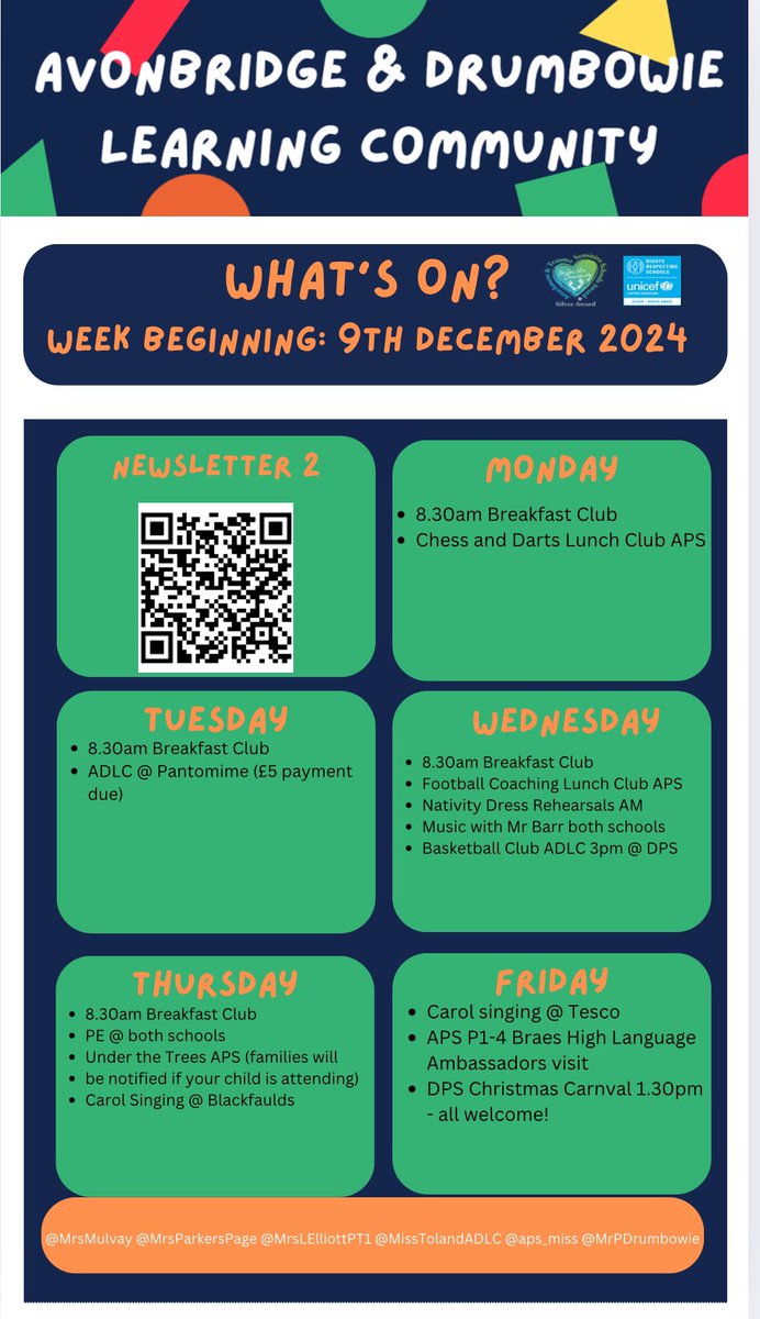 Mrs Parker 📚 (@mrsparkerspage) on Twitter photo Better late than never… ⏰
Here’s a run down of this week at ADLC
⬇️⬇️⬇️
<a href="/aps_miss/">MissStewartAPS</a> <a href="/MrsMulvay/">Mrs Mulvay</a> <a href="/MrsLElliottPT1/">MrsLElliottPT</a> <a href="/MrPDrumbowie/">Mr Paterson</a> Better late than never… ⏰
Here’s a run down of this week at ADLC
⬇️⬇️⬇️
<a href="/aps_miss/">MissStewartAPS</a> <a href="/MrsMulvay/">Mrs Mulvay</a> <a href="/MrsLElliottPT1/">MrsLElliottPT</a> <a href="/MrPDrumbowie/">Mr Paterson</a>