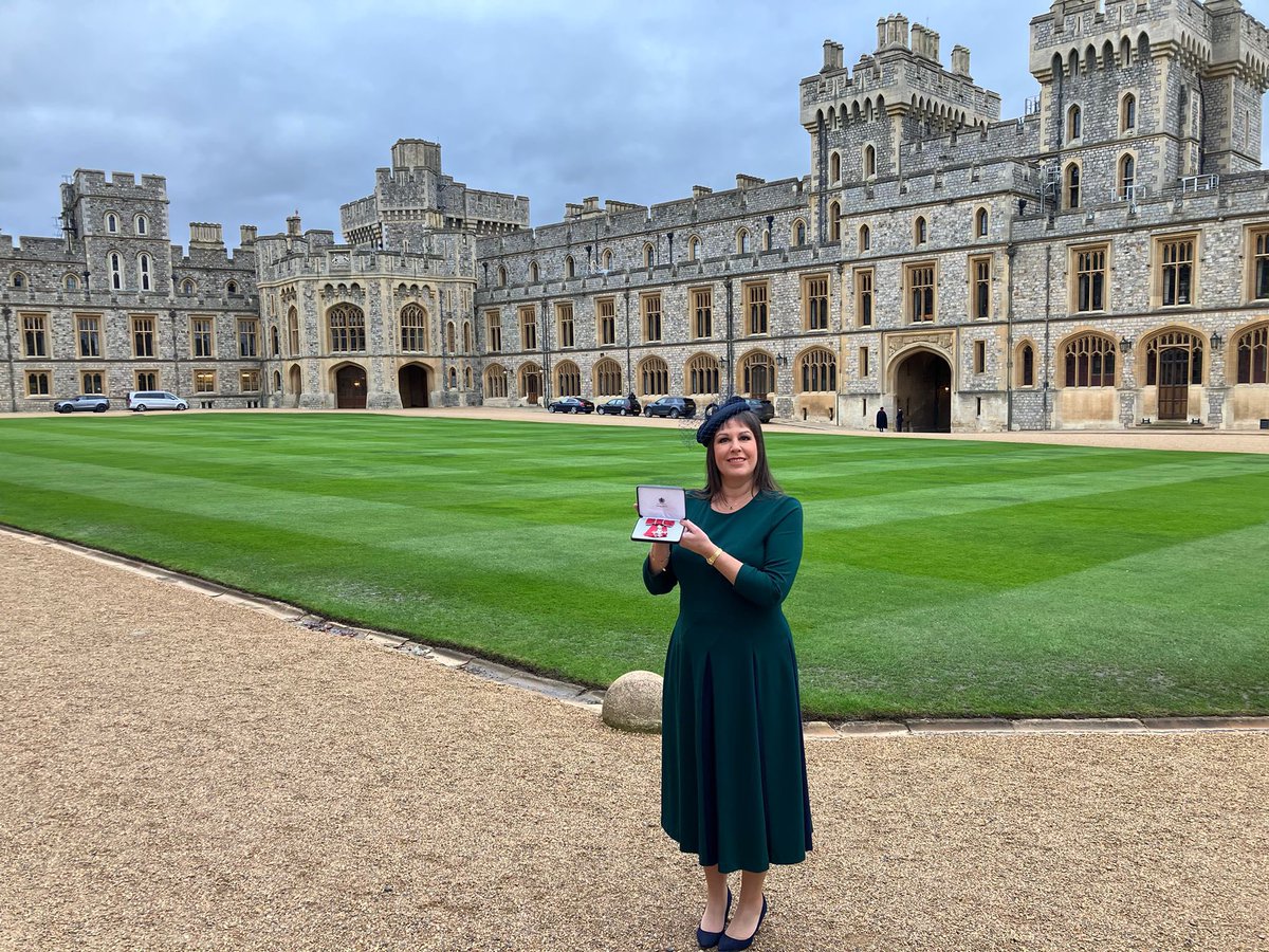 dms_CODMRC's tweet photo. What a great day at Windsor Castle for an investiture hosted by HM the King. It is always a humbling experience to hear each and every story behind the awards. It was even more special today to be in attendance when our very own Nicola Norville received her MBE🎖️

@dmrc_benfund https://t.co/y3f0CPkBaG