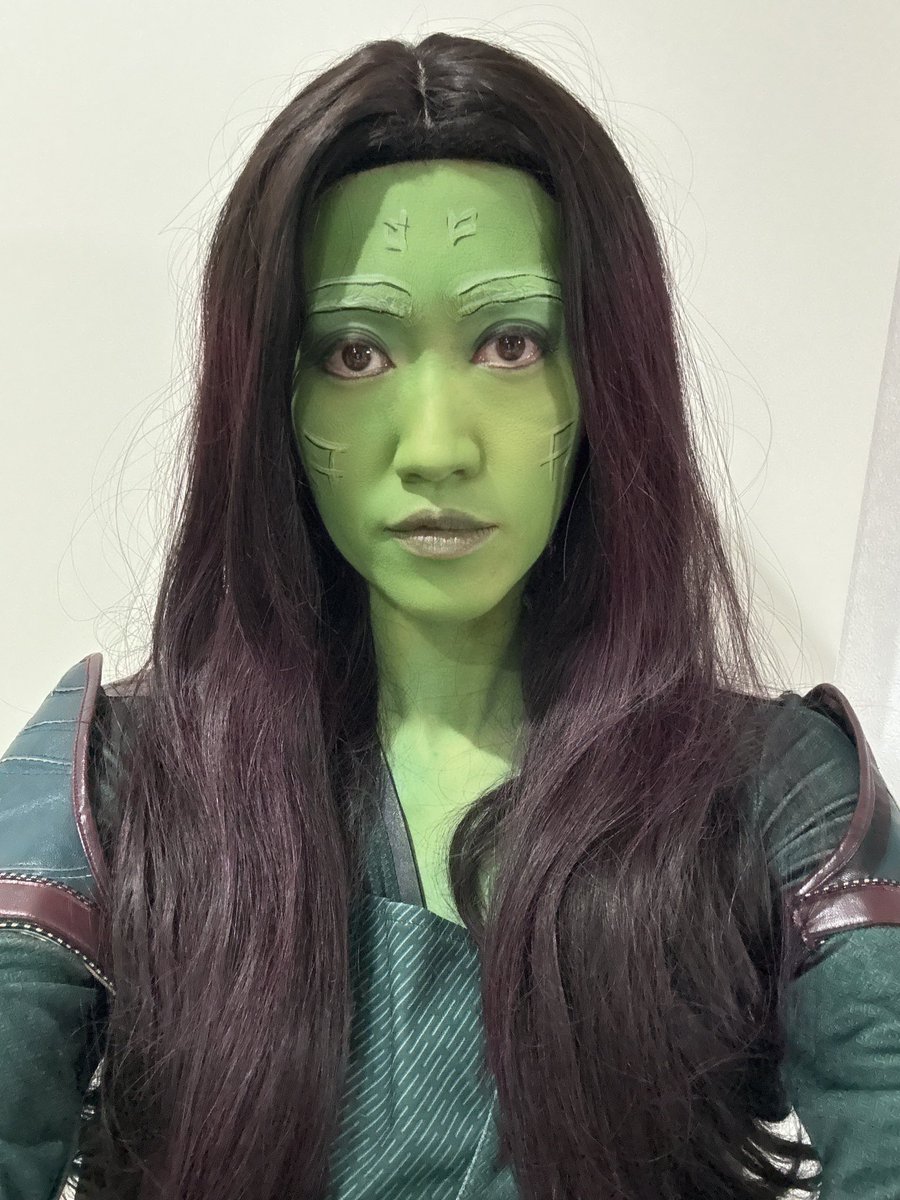 CHiHiR0_0's tweet image. 早過ぎるおはようございます💚 今日こそはコミコンの写真を投稿していきたいと思います😭📸

#自撮り
#ガモーラ
#GotGVol3
#メイクリハの時の写真