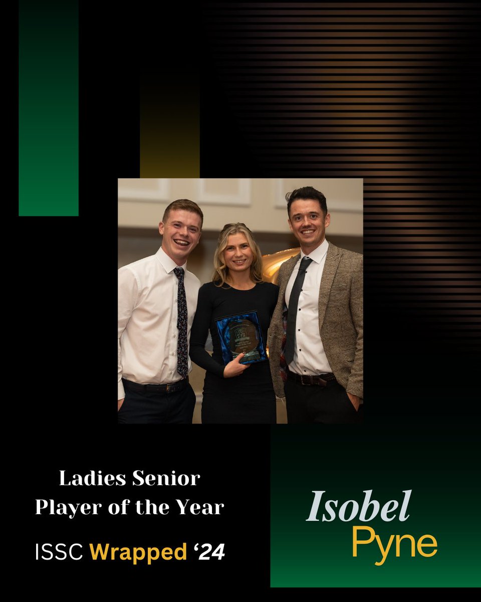 ISSC Wrapped '24 ⭐️

Congratulations to our clubs' Senior Player of the Year Award Winners. 

Cathal Noone - Ardarnee Sarsfields, Co Mayo 🟢🔴
Isobel Pyne - Fermoy, <a href="/CorkLGFA/">Cork LGFA</a>  🔴⚪️

We are so proud of all their achievements this year. 

<a href="/officialgaa/">The GAA</a> <a href="/GAAworldgames/">World GAA</a>