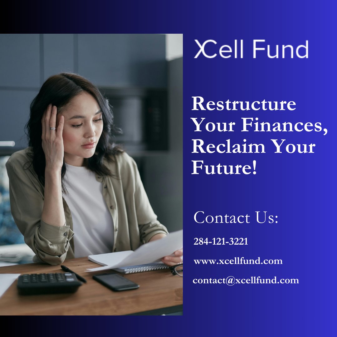 XCell_Fund's tweet photo. Xcell Fund has your back! Our Debt Restructuring solutions can help you restructure &amp; thrive financially.

🌟For more details: https://t.co/Exc7v4ClDV

#DebtHelp #MoneyMatters #XcellFund https://t.co/eLSz7RBCN4