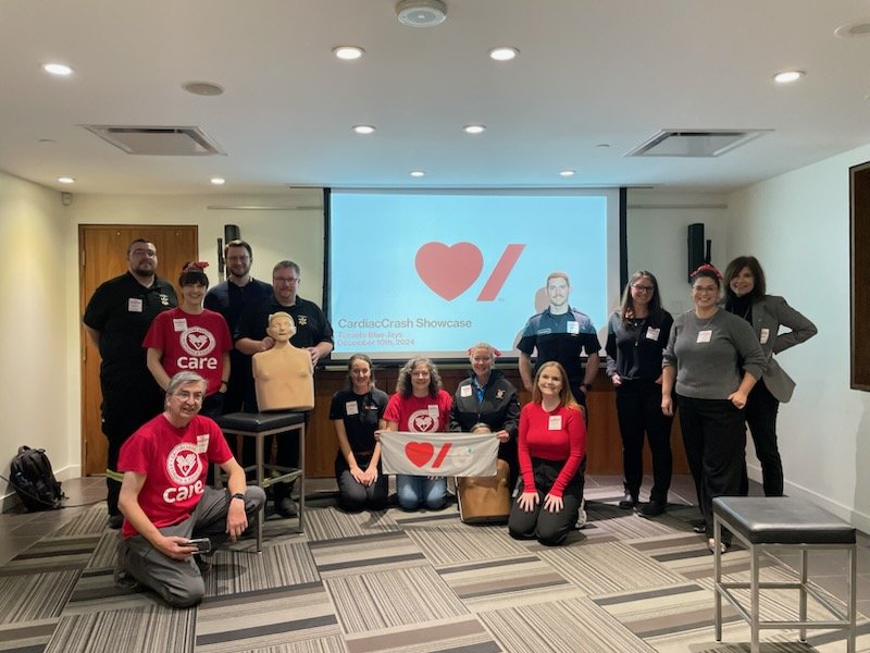 <a href="/CARE4Hearts/">Cardiac Arrest Response And EDUCATION (CARE)</a> members helped train the <a href="/BlueJays/">Toronto Blue Jays</a> staff today on how to save a life with <a href="/HeartandStroke/">Heart & Stroke</a> <a href="/Peel_Paramedics/">Peel Regional Paramedic Services</a> <a href="/simcoecountyPS/">COSParamedic Service</a> <a href="/HPS_Paramedics/">Hamilton Paramedics</a> #CPR and #aeds save lives!