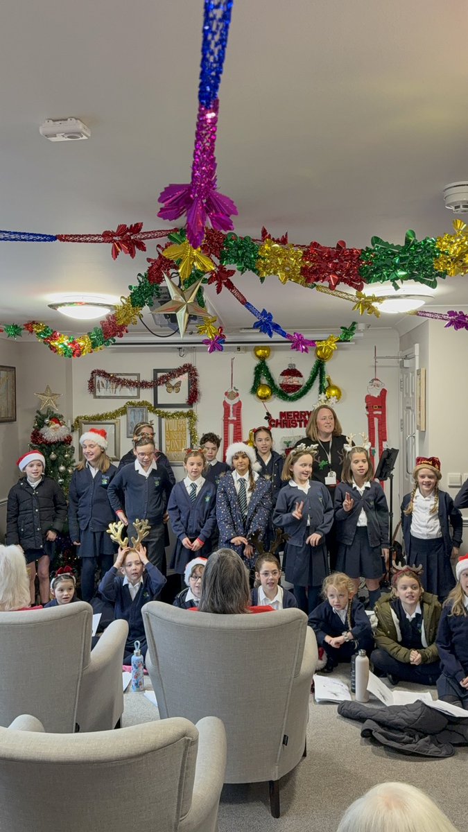 The choir sang beautifully at two of our local care homes today. Spreading joy in our community. Thank you Mrs Jenkinson Swayne for leading this and thank you <a href="/LinwoodCareHome/">Linwood</a> and Emberbrook for having us