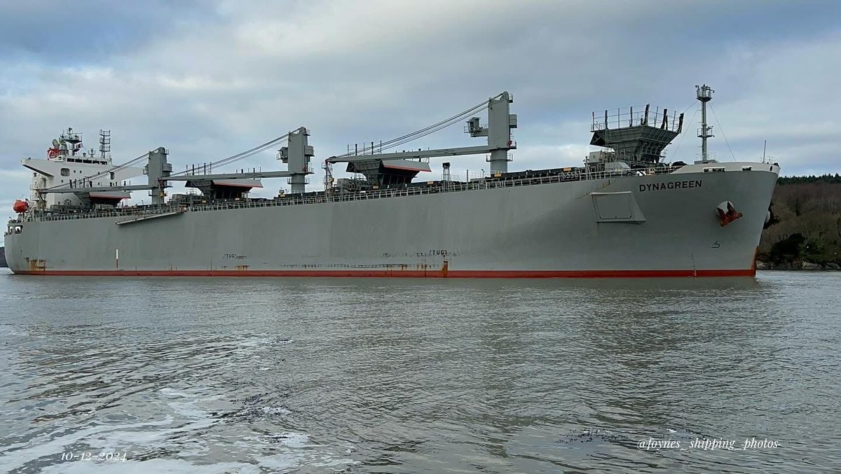 There she is boys all the way across the ocean from Brazil to Foynes with 40,350 tonnes of wood chip from the Amazon rainforest to be loaded onto trucks and carried up to Offaly to burn in the power station cause that’s the greener option than burning peat from the nearby bog 😡