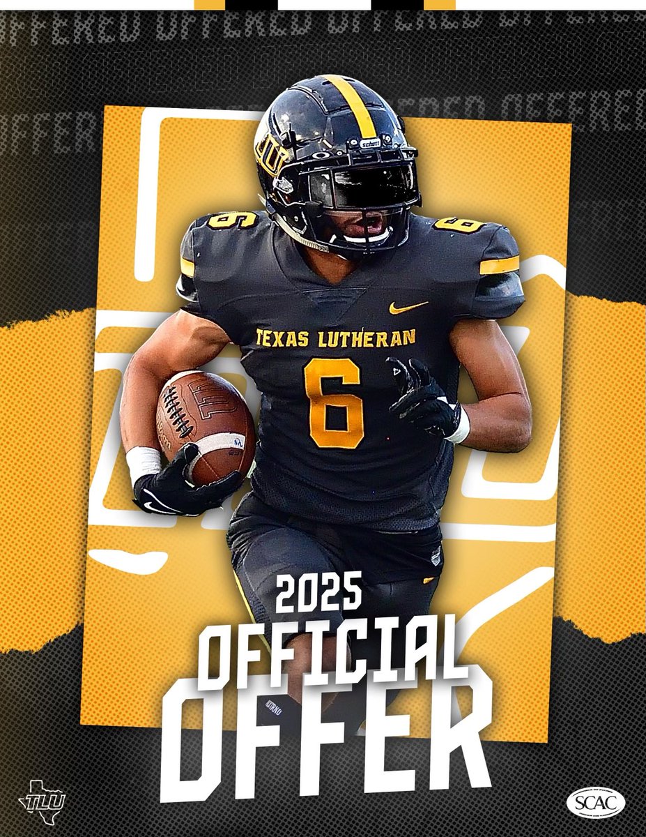 After a great conversation with <a href="/CoachMarshall_/">Kendrick Marshall</a> I’m Blessed To Receive An Offer From Texas Lutheran University 🟡⚫️!