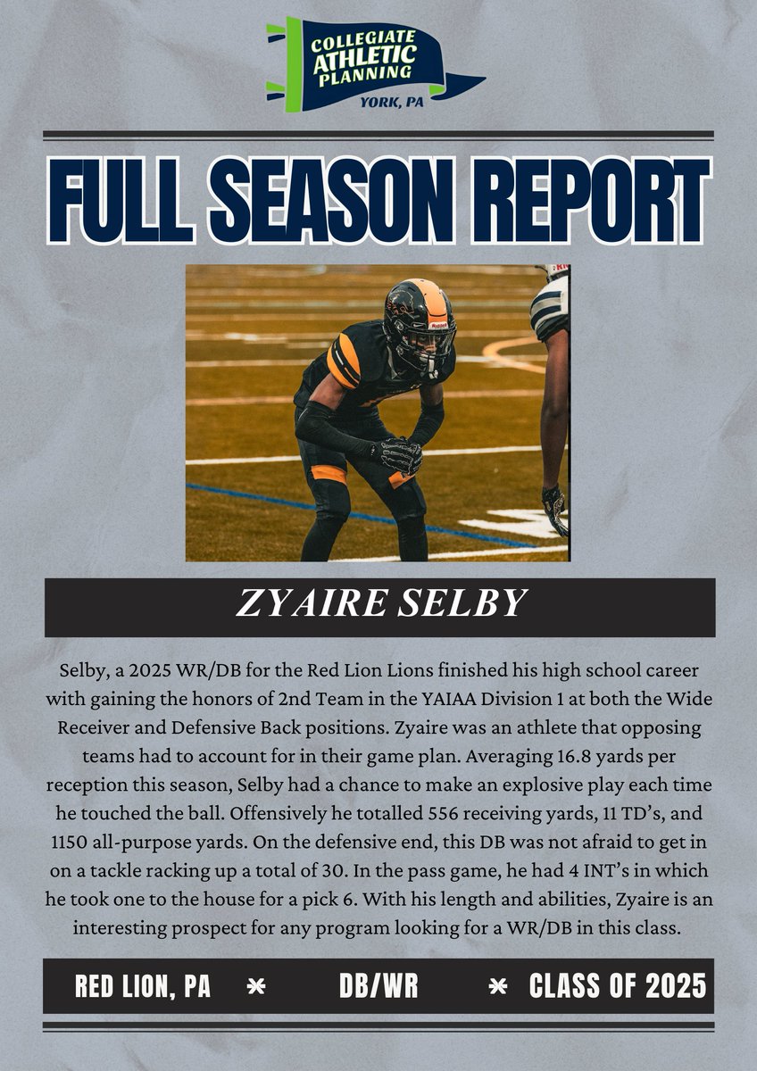 🚨Coaches take a look at our guys! #OneGoal🚨
<a href="/lgoldhahn51/">Luke Goldhahn</a> 2025 DL from Bermudian Springs, PA
<a href="/TrevorLee_55/">Trevor Lee</a> 2026 DL from York High, PA
<a href="/TonyCeriani/">Anthony Ceriani</a> 2025 RB from Brookville, PA
<a href="/zyaire_selby/">Zyaire selby</a> 2025 WR/DB from Red Lion, PA 

<a href="/RussellStoner24/">Russell Stoner</a> <a href="/CoachCregger/">Ben Cregger</a> <a href="/CoachMattGrz/">Matthew Grzechowiak</a> <a href="/coachCPowell2/">Chaz Miller-Powell</a>