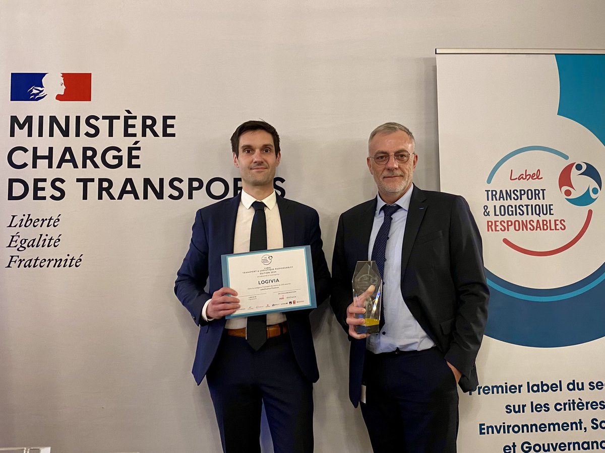 LOGIVA récompensée du trophée « OR » des entreprises <250 collaborateurs, pour son label transport et logistique responsable 2024 🏆 <a href="/TransportLabel/">Label Transport et Logistique Responsables</a>  <a href="/FNTR/">FNTR</a> <a href="/SylvainBaudry/">Sylvain</a>