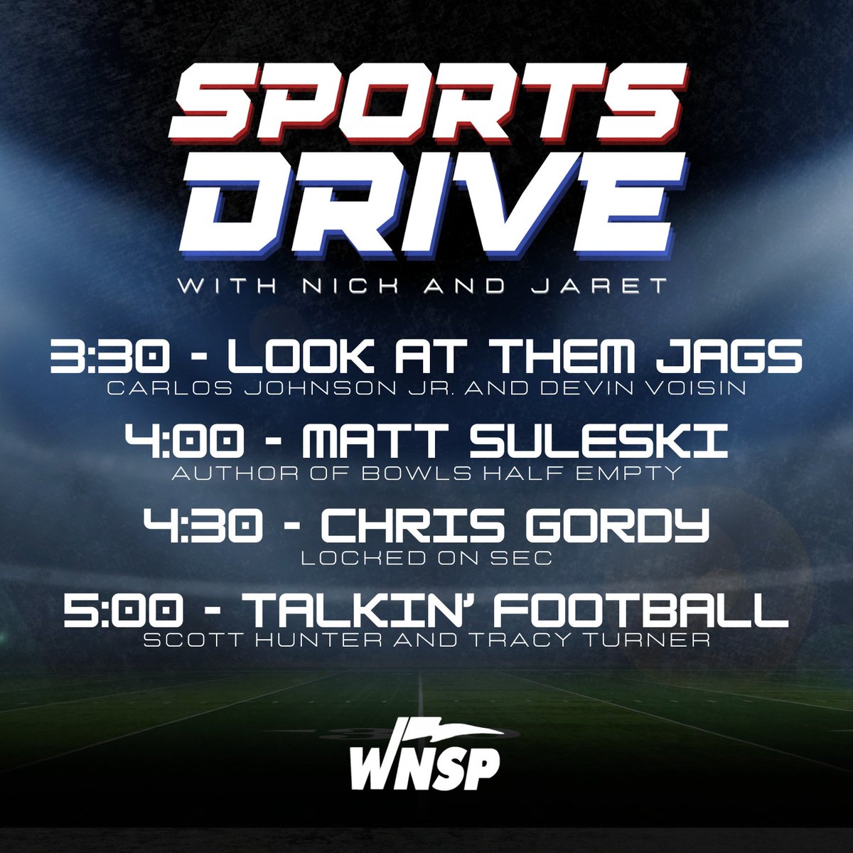 Tuesday's SportsDrive!

Tune in on 105.5 WNSP, on wnsp.com, or on our Sound of Mobile app!