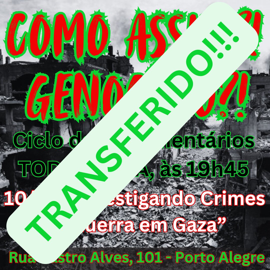 ATENÇÃO!!!

A exibição de hoje foi TRANSFERIDA para a próxima terça, 17/12!