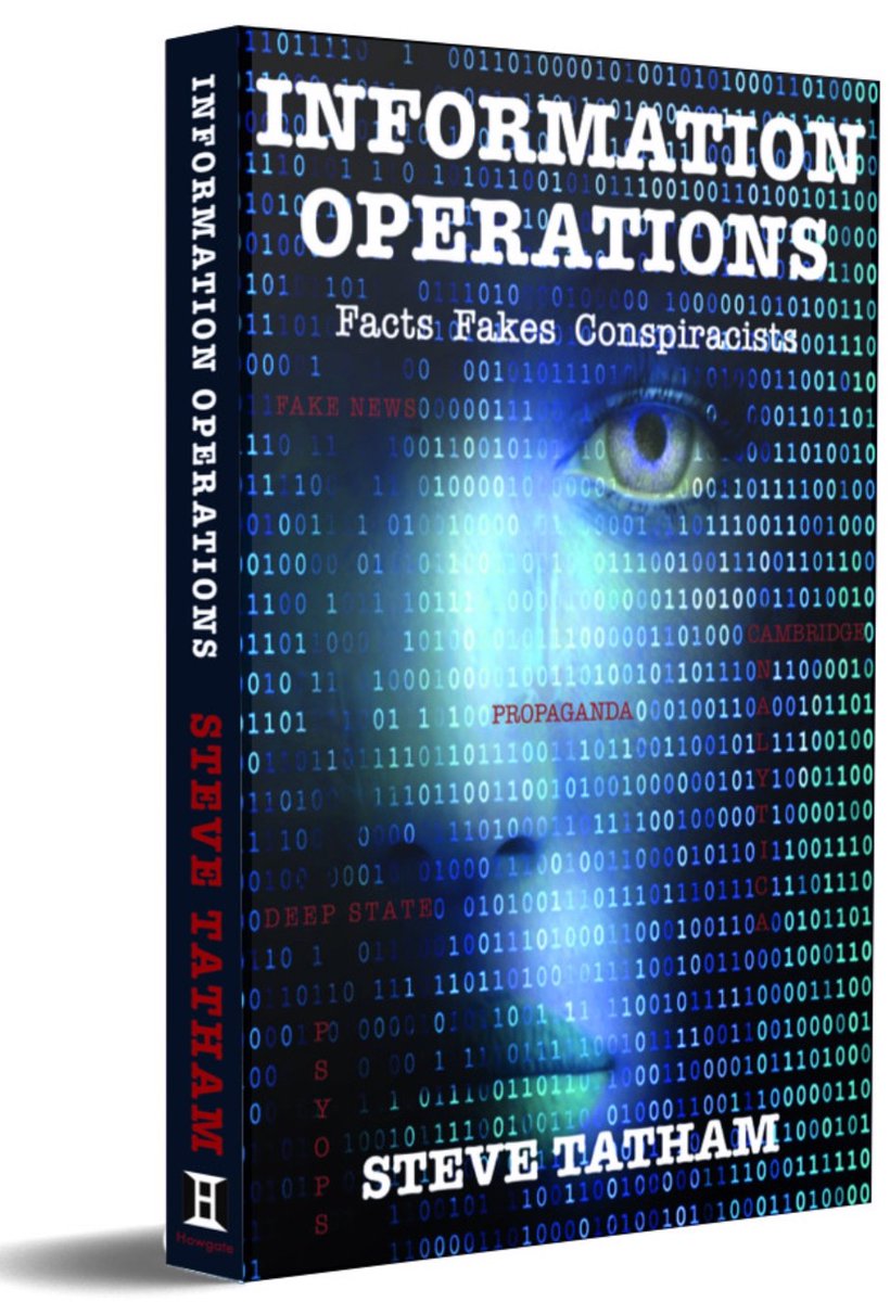 Shashank Joshi, <a href="/TheEconomist/">The Economist</a>, writes on my book Information Operations Facts Fakes Conspiracists: "Book is good on 3 things: importance of influencing behaviour, not attitudes; importance of understanding population; debunking nonsense written on mil role in #CambridgeAnalytica