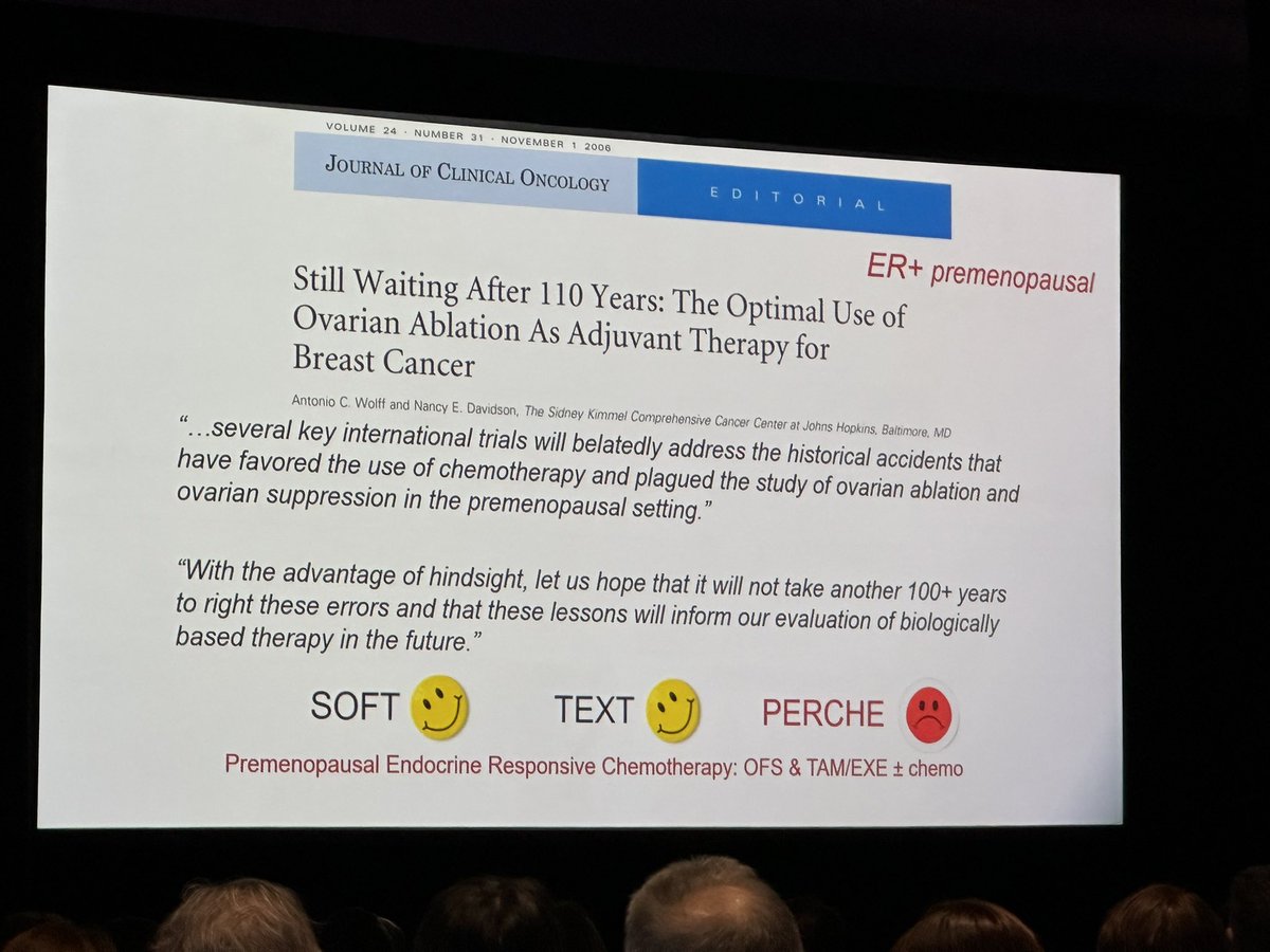 Tatiana Prowell, MD (@tmprowell) on Twitter photo #SABCS24
Dr. <a href="/awolff/">Antonio Wolff, MD (#HealthPolicyIsEconomicPolicy)</a>: Must study impact of new #cancer drugs on reproductive health.
⌛️ He believes we are under-utilizing ovarian suppression & over-utilizing chemo in premenopausal w/ #breastcancer, & window to answer this Q definitively in #bcsm #clinicaltrials is closing. #SABCS24
Dr. <a href="/awolff/">Antonio Wolff, MD (#HealthPolicyIsEconomicPolicy)</a>: Must study impact of new #cancer drugs on reproductive health.
⌛️ He believes we are under-utilizing ovarian suppression & over-utilizing chemo in premenopausal w/ #breastcancer, & window to answer this Q definitively in #bcsm #clinicaltrials is closing.