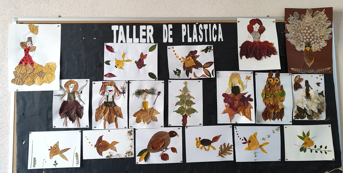 🍂✨ En el taller de Plástica del #Cepa_Mateo hemos explorado la textura utilizando las hojas secas que nos trae el otoño. El resultado: ¡obras llenas de creatividad y belleza creadas por nuestras alumnas y alumnos! 🎨🍁 #ArteEnOtoño #Educaciondeadultos