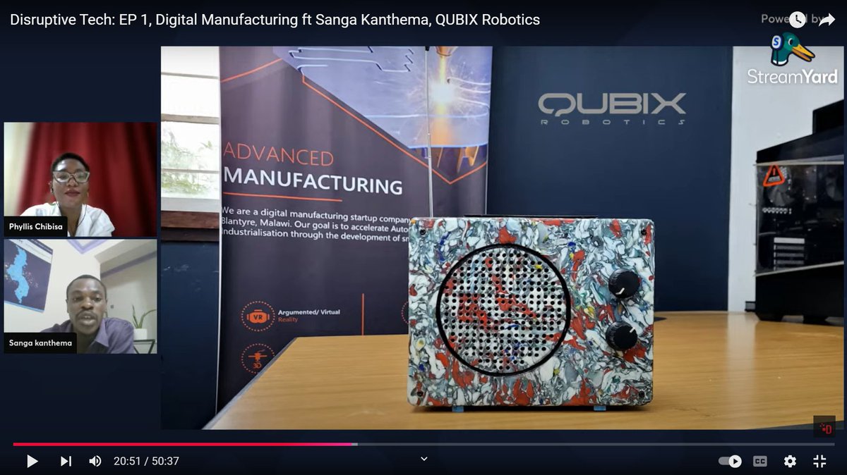 phyllis_chibisa's tweet image. Missed our webinar?
Catch the replay of my session with @sanga_kanthema , CEO of @QubixRobotics, exploring 3D printing, supply chains &amp;amp; more! 🎥

📺 Watch here: youtube.com/live/XKxBE-xMo…

#WebinarRecap #TechInnovation #Malawi