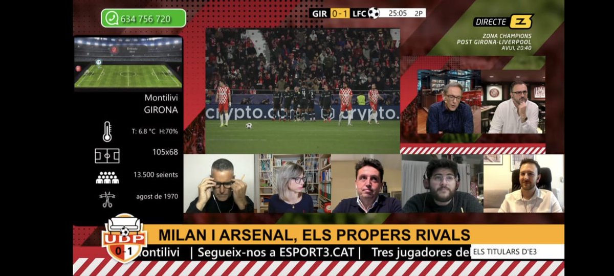Avui hem estat presents una setmana més a #UnDiaDePartit al canal <a href="/esport3/">Esport3</a> analitzant el #gironaliverpool Gràcies per confiar amb nosaltres. Aquest és el nostre titular: "Orgull gironí! Mai caminareu sols"  107.5 FM 📻 (Girona)