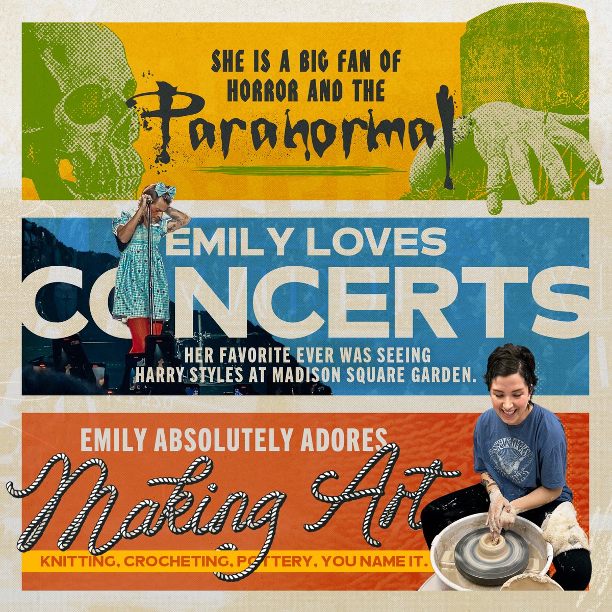 Please welcome Emily Wright, an Account Supervisor based in Milwaukee. 🎉🪩

An artist in her free time, Emily brings a unique perspective, ingenuity, and extensive agency experience to MKR. We're thrilled to have her on the team!