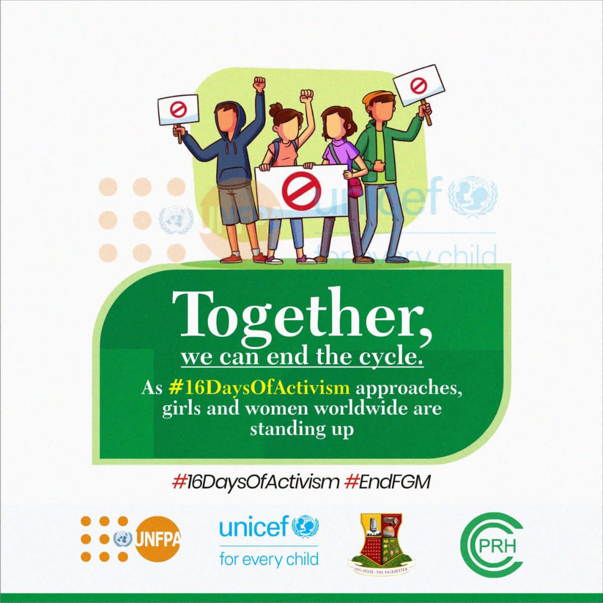Ending #FGM is possible if we act together. Raise awareness, educate, and join the global movement for change. 
#CCPRHStorm #EndFGM #16DaysOfActivism <a href="/UNFPANigeria/">UNFPA Nigeria</a> <a href="/cprh5/">CCPRH</a> @Ayodejiuzoma <a href="/GPtoEndFGM/">UNFPA-UNICEF JP to End Female Genital Mutilation</a>