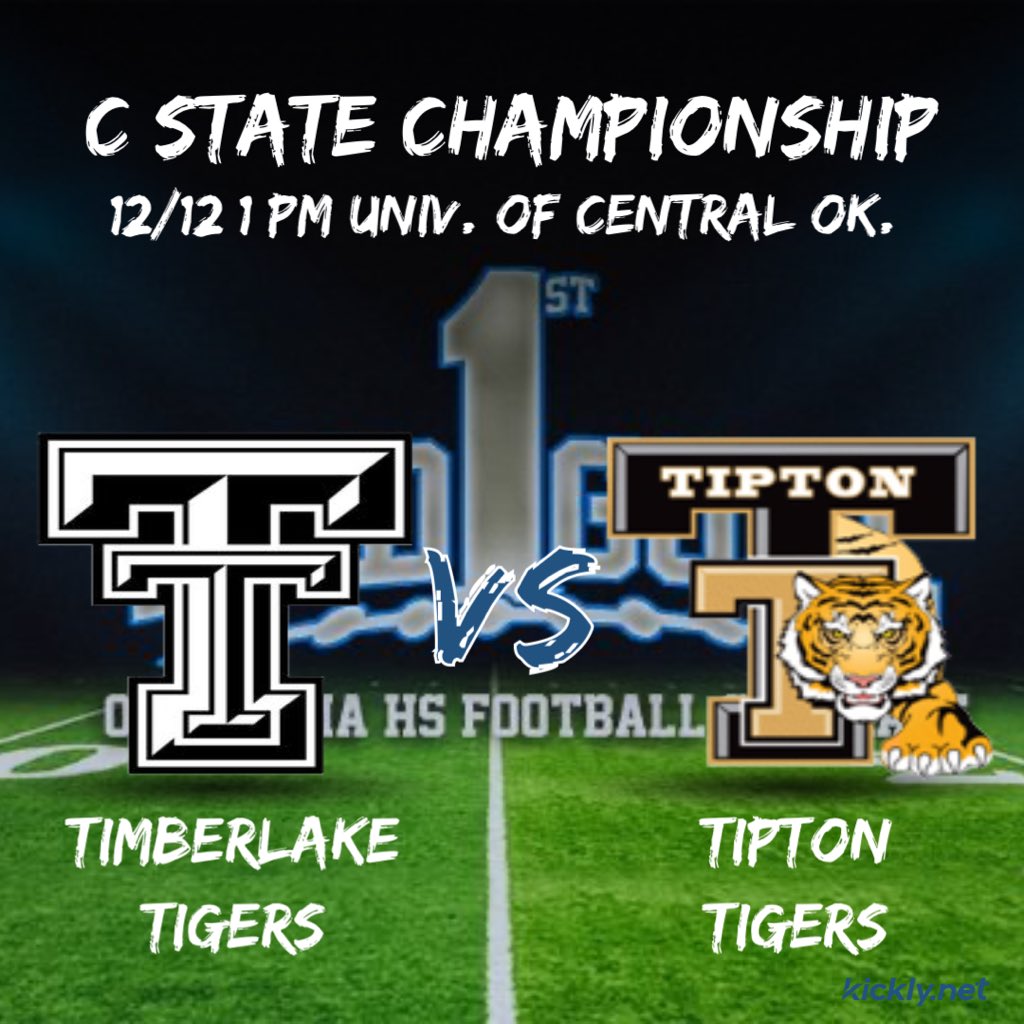 1st And Goal: OK HS Football (@1stgoalokhsfb) on Twitter photo C State Championship!
Last Matchup- Tipton 64 Timberlake 32 (2022)
Series History- 4-1 Tipton
State Championships
Tipton- 9 (2023)
Timberlake-2 (2021)
Players to Watch
Tipton- Johnny Fernandez RB
Timberlake- Mavric Judd RB
(<a href="/MavricJudd/">Mavric Judd</a>)
#okpreps C State Championship!
Last Matchup- Tipton 64 Timberlake 32 (2022)
Series History- 4-1 Tipton
State Championships
Tipton- 9 (2023)
Timberlake-2 (2021)
Players to Watch
Tipton- Johnny Fernandez RB
Timberlake- Mavric Judd RB
(<a href="/MavricJudd/">Mavric Judd</a>)
#okpreps