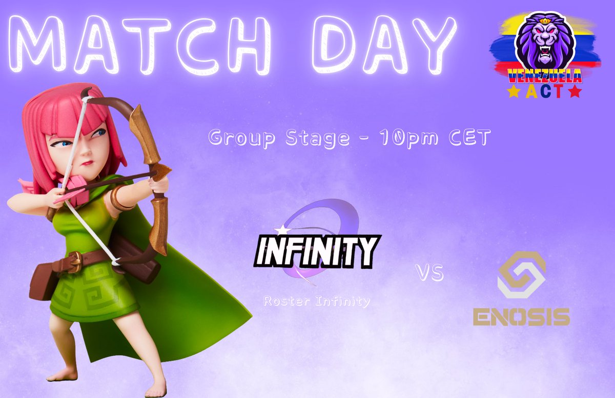 Infinity__Teamm's tweet photo. Notre roster Infinity se tient prêt pour jouer son 5ème match de la @VenezuelaAct_CR ! ✌🏻

⚔️ • Phase de groupe - Tour 8
🆚 • @EnosisCR 
⏱️ • 22h 🇫🇷

#GoInfinity 💜 https://t.co/VAd1bCWOVx
