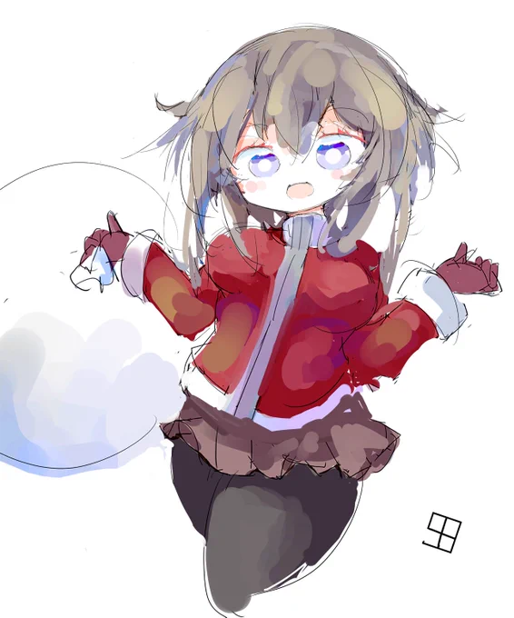 クリスマス速吸 #艦これ版深夜の真剣お絵描き60分一本勝負   #艦これ版真剣お絵描き60分一本勝負_20241210 