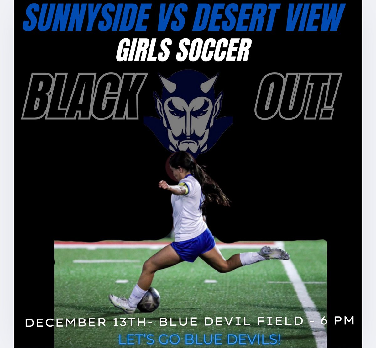 Let's get everyone out this Friday at 6 PM to cheer on girls soccer!!!