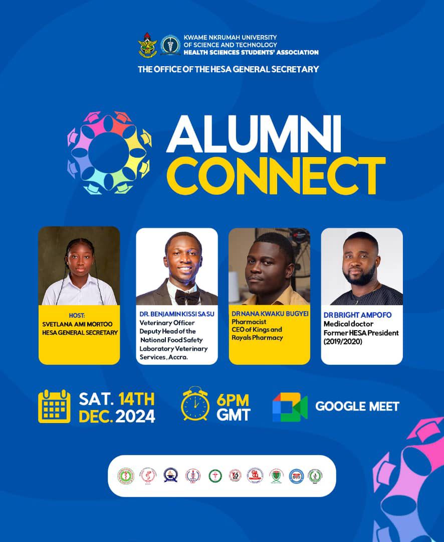 hesaknust's tweet photo. Join us this Saturday for an insightful interview session with our distinguished HESA Alumni. 
Reconnect, Rediscover, Relive, let’s have fun🙃
What's more?
You get the opportunity to ask them your questions too.😌
Don't miss this incredible opportunity to learn from the best! https://t.co/Ajof00GuHF
