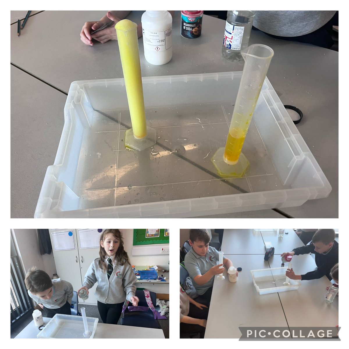 GarnockPrimary's tweet image. Learning about chemical reactions today, it was very exciting!! @GarnockCampus #scienceisfun