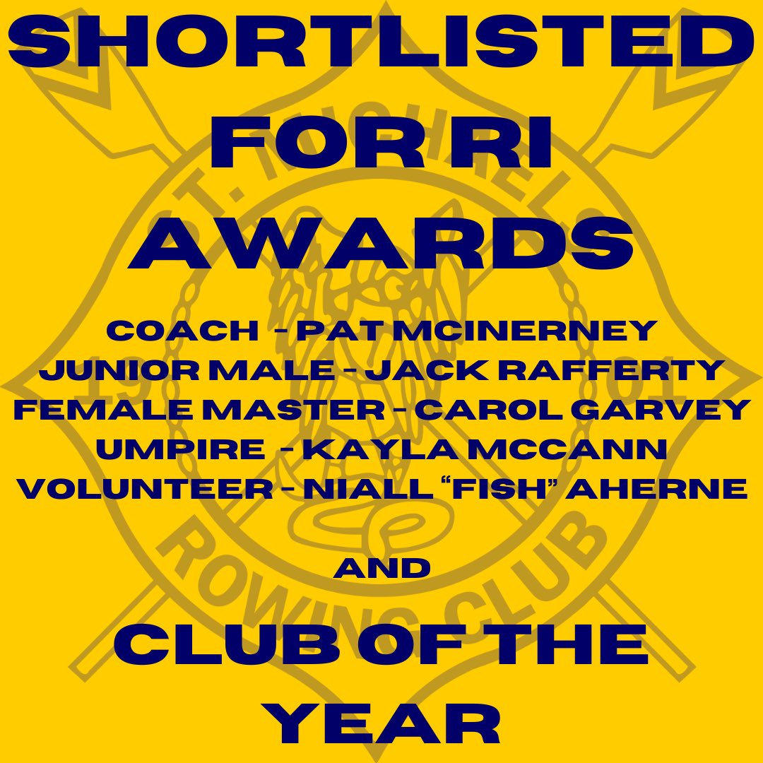 A massive congratulations to our five members that have been shortlisted for the Rowing Ireland Awards for 2024, and to top it all off, we have been shortlisted for Club of the Year! What an amazing achievement!