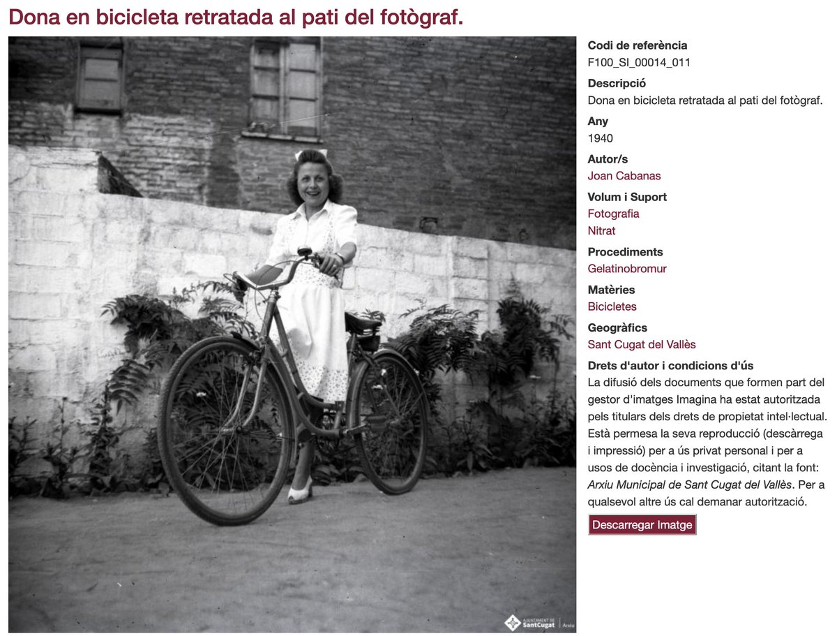 Ens quedem amb aquesta foto ;-) #BiciStCugat #SantCugat 1940
