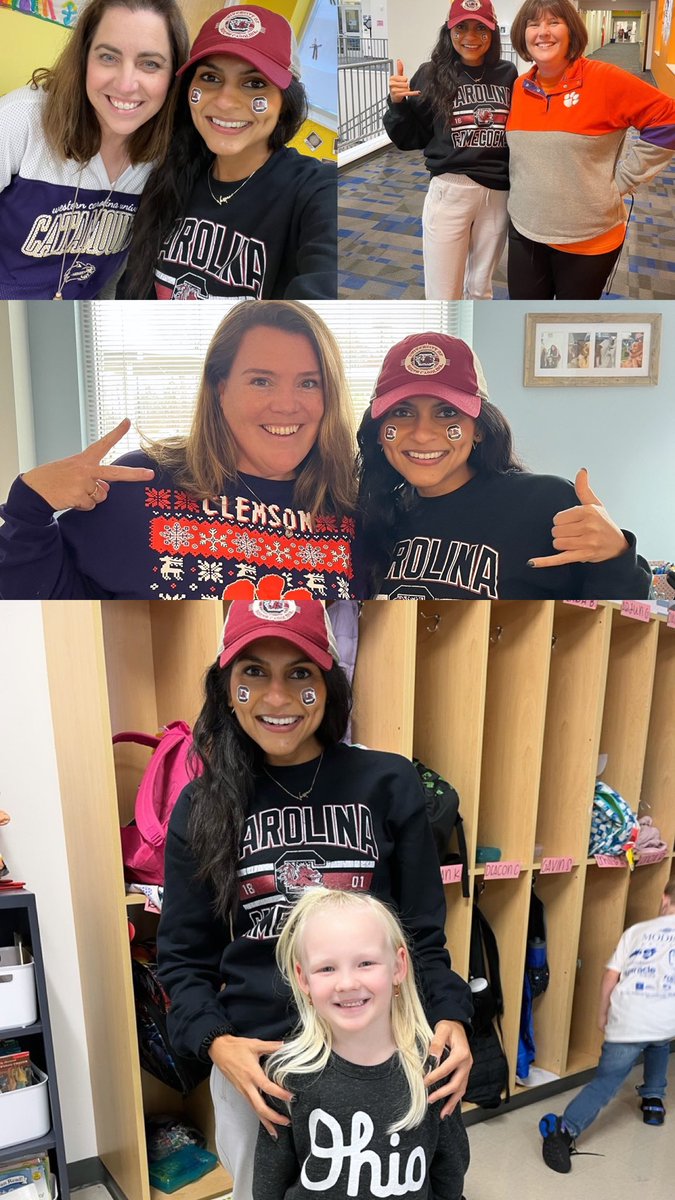 House divided today, but still filled with so much love!! ✨🫶🏽✨ #collegeday #themedressup #decembertoremember <a href="/HickoryRidgeES/">Hickory Ridge Elementary</a> <a href="/CabCoSchools/">Cabarrus Co. Schools</a>